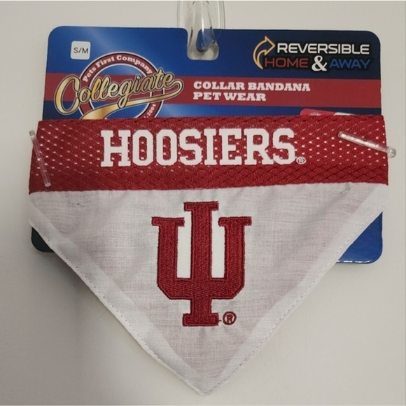 Indiana Hoosiers NCAA Reversible Home & Away Collar Bandana Pet Wear S/M - Picture 1 of 8